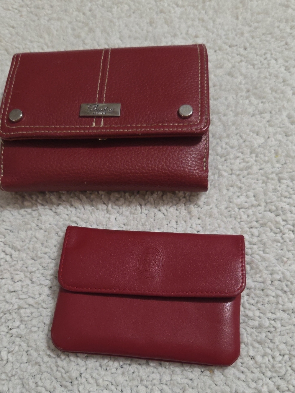 BUXTON WESCOTT GENUINE LEATHER WALLET W/ MATCHING CARD WALLET